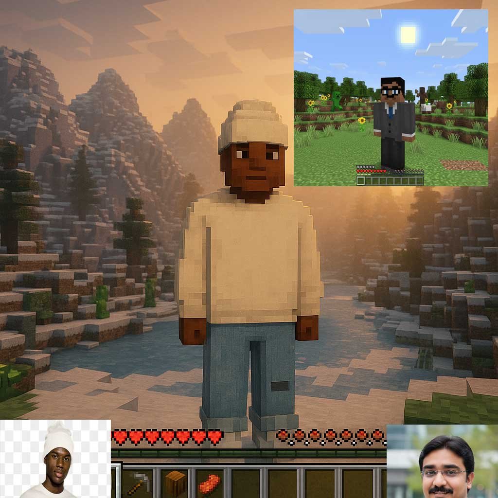 Minecraft Photo Generator — transform yourself into the Minecraft blocky world