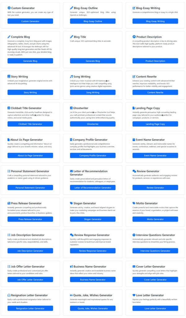 AI Writing Tools Soperai